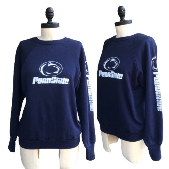 Vintage 80s Penn State Crewneck Crew Neck Sweatshirt Pullover Signal USA S/M - Picture 3 of 17